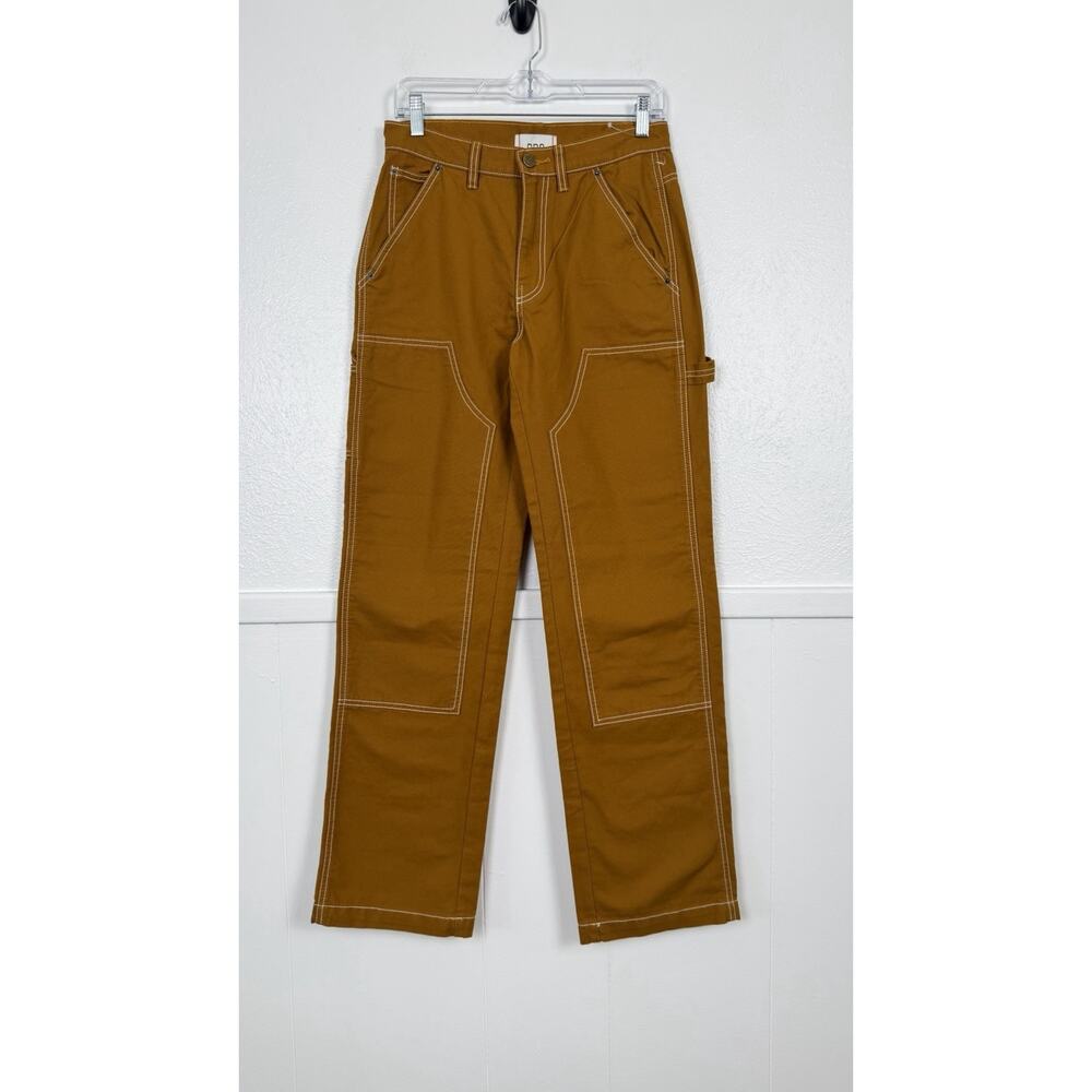 BDG Urban Outfitters Carpenter Pants 26 Mustard Brown Utility Straight Leg - Picture 2 of 9